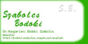 szabolcs bodoki business card